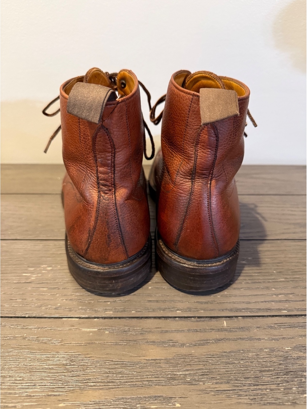 Grenson Brown Leather Ankle Boots Men’s Size 8.5 - Picture 4 of 6